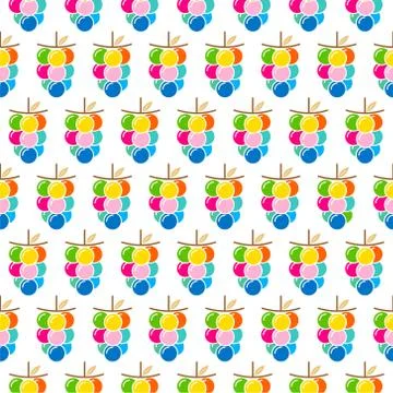 Creative fruit grapes wrapping paper  pattern design vector Stock Illustration