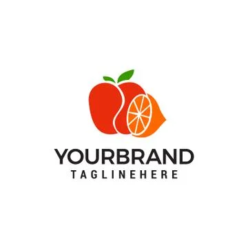 Creative Fruit Logo Design Stock Illustration