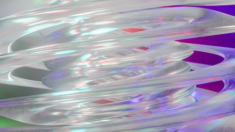 Creative futuristic background featuring tangled 3D liquid glass tubes over a Ilustração Stock