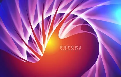 Creative futuristic wavy stylish with light effect vector with blue colorful Illustrazione stock