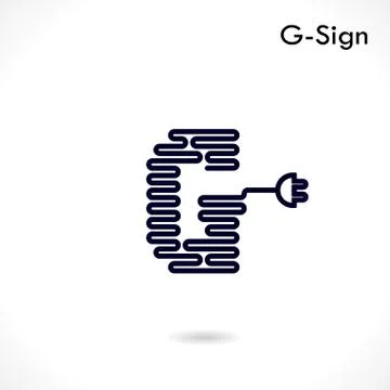 Creative G- letter icon abstract logo design vector template Stock Illustration