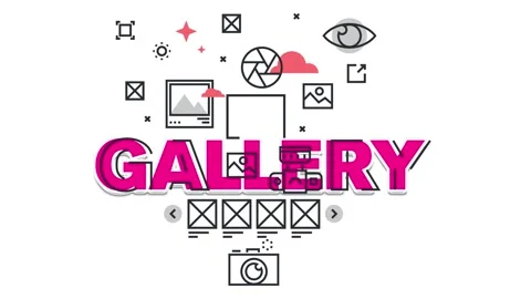 A creative gallery with photography and artwork 스톡 동영상 340282541