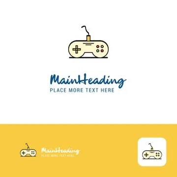 Creative Game controller  Logo Design. Flat color Logo place for Tagline. Vec Stockillustratie