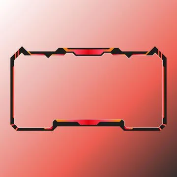Creative gaming and streaming overlay panel live stream video border Stock Illustration