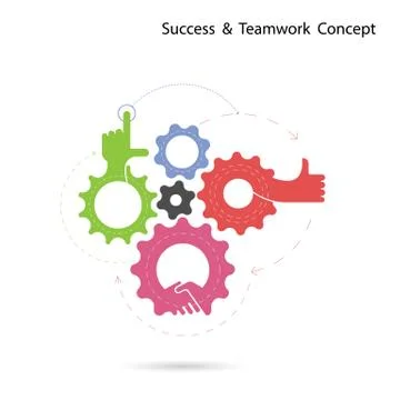 Creative gear and hand icon vector design.Progression of idea concept.Hand Ok Stock Illustration