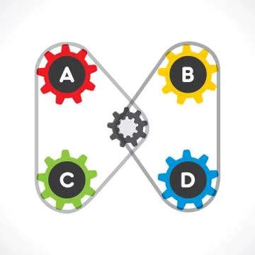 Creative gear info-graphics design concept vector Stock Illustration