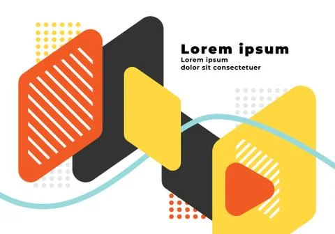 Creative geometric abstract background with copy space Stock Illustration