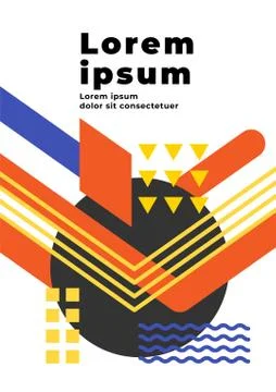 Creative geometric abstract background with copy space Stock Illustration