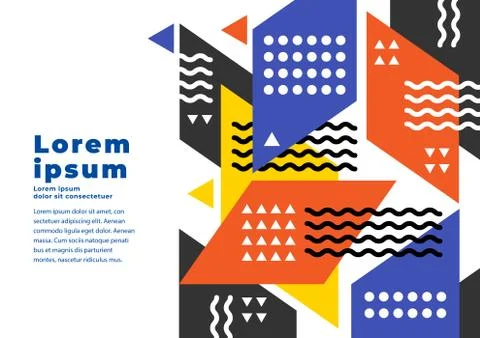 Creative geometric abstract background with copy space Stock Illustration