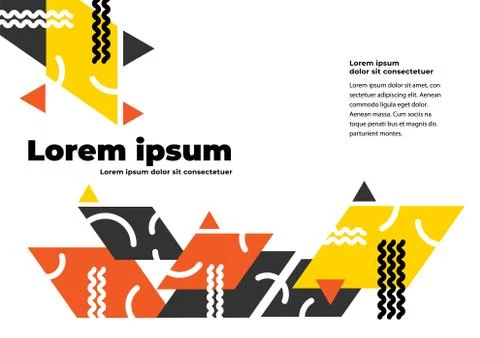 Creative geometric abstract background with copy space Stock Illustration