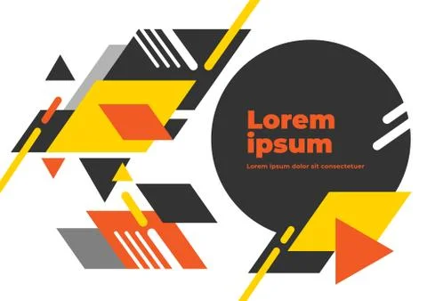 Creative geometric abstract background with copy space Stock Illustration