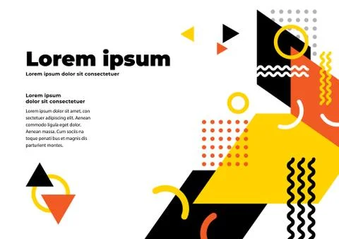 Creative geometric abstract background with copy space. Stock Illustration