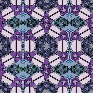 Creative geometric application pattern in violet, gray and blue, consisting o Illustrazione stock