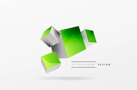 Creative geometric background design template Stock Illustration