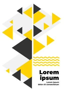 Creative geometric elements abstract background with copy space 스톡 일러스트