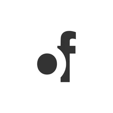 OF creative geometric initial based modern and minimal logo. Letter o f tre.. 스톡 일러스트