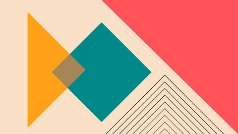 Creative Geometric Mix of Triangles and Diamonds 库存插图