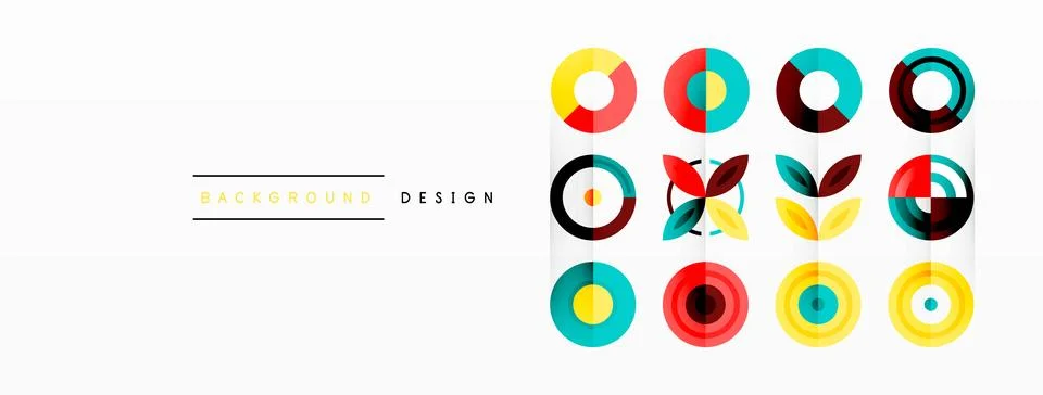 Creative geometric modern background template Stock Illustration
