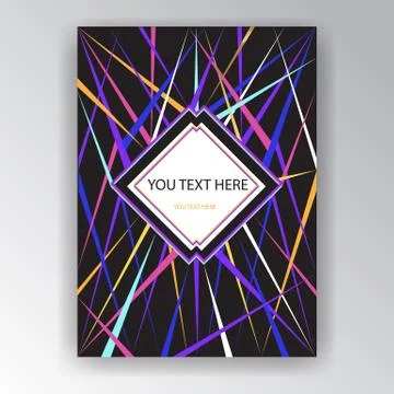 Creative geometric page template 스톡 일러스트