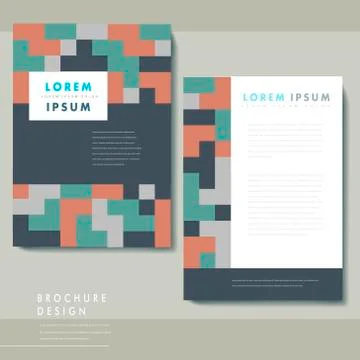 Creative geometric poster set template design Stock Illustration