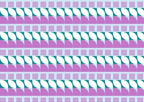 Creative Geometric Seamless Pattern with Purple Dot Grids 库存插图