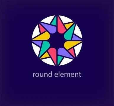 Creative geometric shape element logo. Stock Illustration