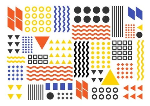 Creative geometric shapes abstract background Stock Illustration