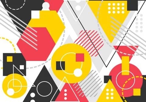 Creative geometric shapes abstract background. Stock Illustration