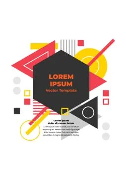 Creative geometric shapes abstract background. Dynamic geometric shapes compo Stock Illustration