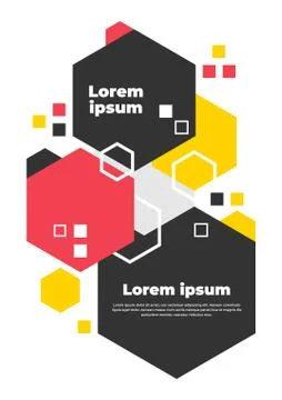 Creative geometric shapes abstract background with copy space Stock Illustration