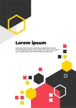 Creative geometric shapes abstract background with copy space Stock Illustration