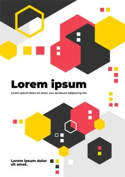 Creative geometric shapes abstract background with copy space. Stock Illustration