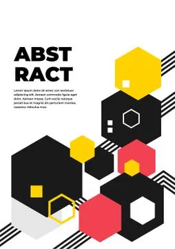 Creative geometric shapes abstract background with copy space. Stock Illustration