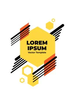 Creative geometric shapes abstract background with copy space. Stock Illustration