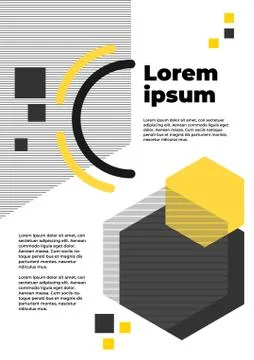 Creative geometric shapes abstract background with copy space. Stock Illustration