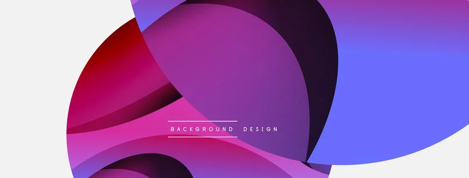 Creative geometric wallpaper. Minimal abstract background. Circle and wave Stock Illustration