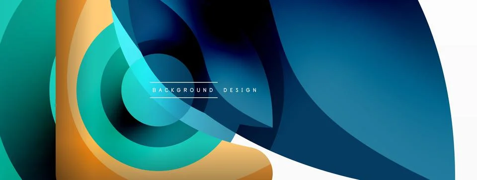 Creative geometric wallpaper. Minimal abstract background. Circle wave and round Illustrazione stock