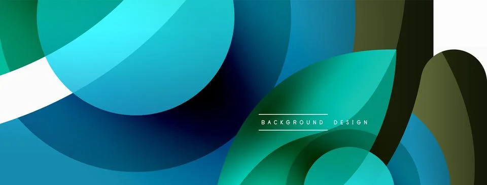 Creative geometric wallpaper. Minimal abstract background. Circle wave and round Illustrazione stock