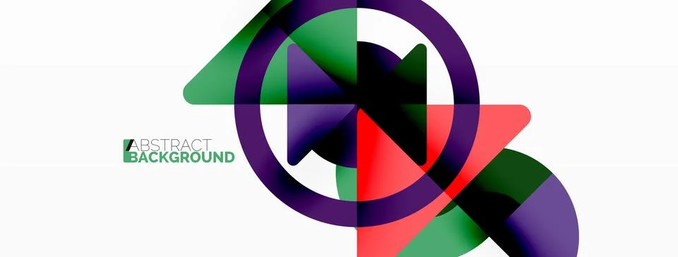 Creative geometric wallpaper. Minimal abstract background. Triangles and circles Stock Illustration