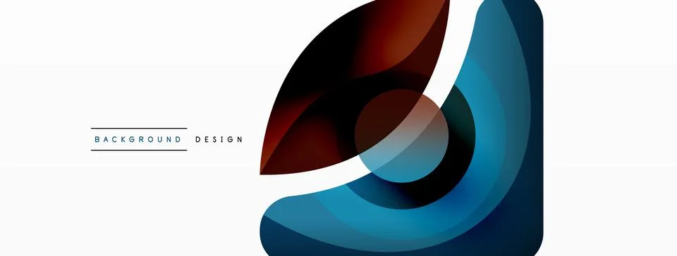 Creative geometric wallpaper. Minimal abstract background. Circle wave and round Illustrazione stock