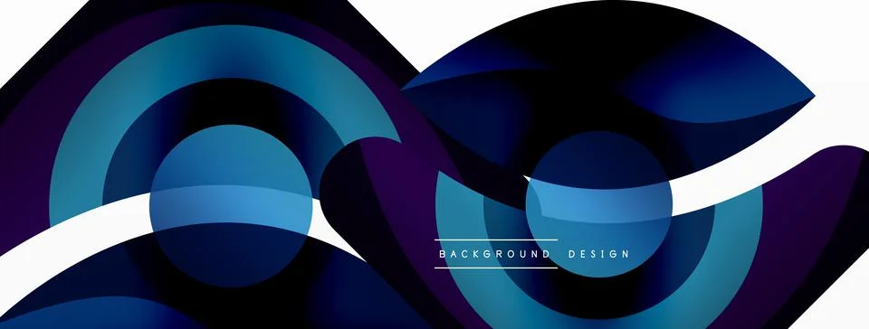 Creative geometric wallpaper. Minimal abstract background. Circle wave and round 스톡 일러스트