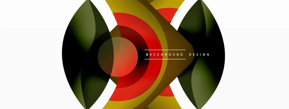 Creative geometric wallpaper. Minimal abstract background. Circle wave and round Illustrazione stock