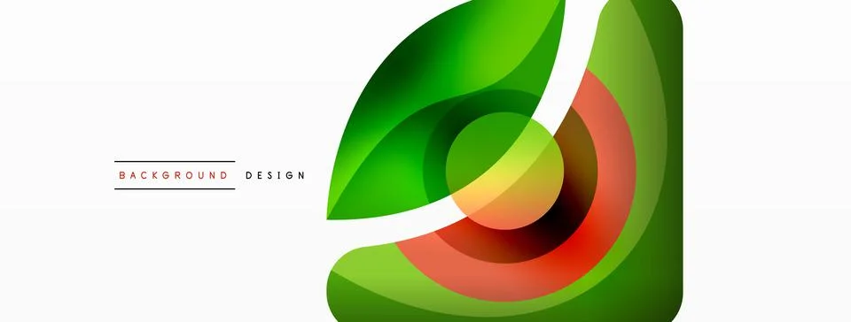 Creative geometric wallpaper. Minimal abstract background. Circle wave and round Stock Illustration