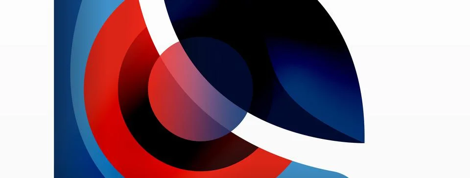 Creative geometric wallpaper. Minimal abstract background. Circle wave and round Stock Illustration