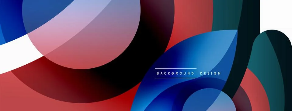 Creative geometric wallpaper. Minimal abstract background. Circle wave and round Stockillustratie