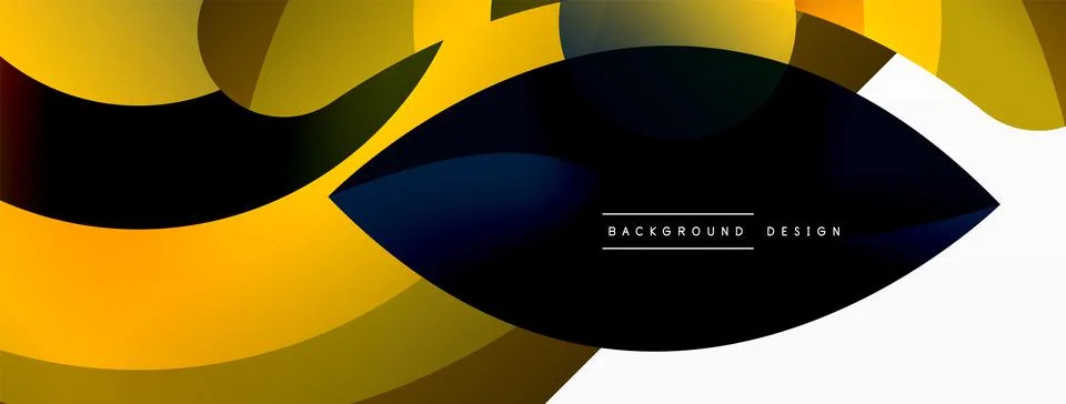 Creative geometric wallpaper. Minimal abstract background. Circle wave and round Illustrazione stock
