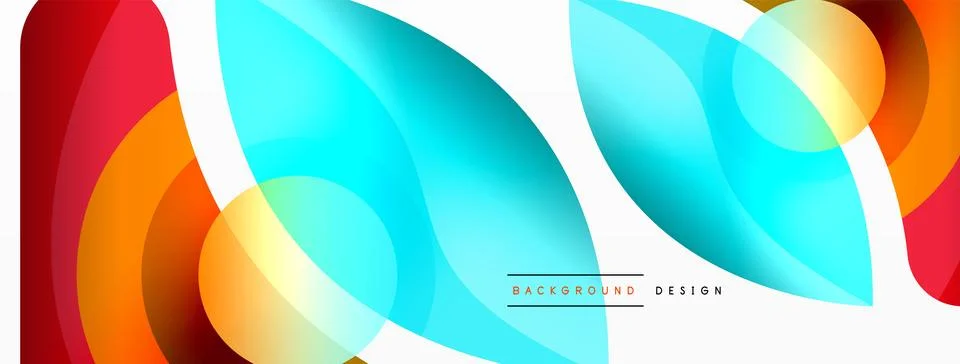 Creative geometric wallpaper. Minimal abstract background. Circle wave and round Illustrazione stock