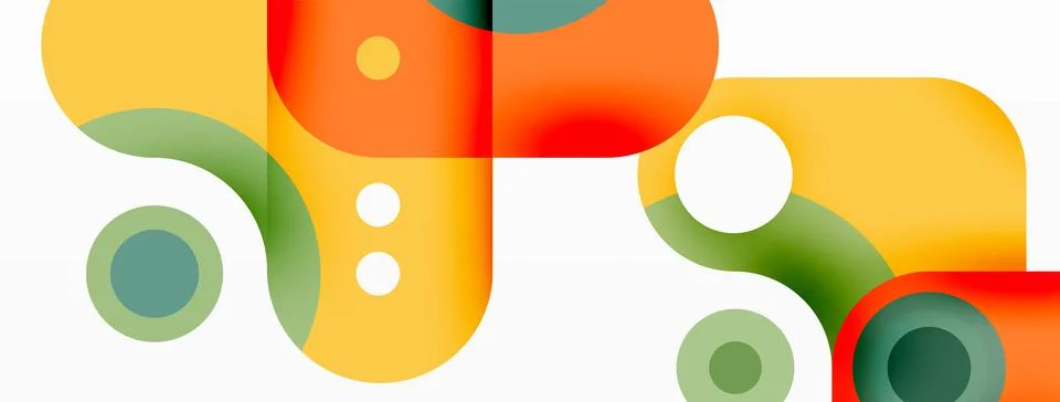 Creative geometric wallpaper. Minimal bubble arrow and circle abstract Illustrazione stock