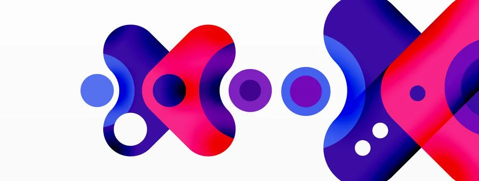 Creative geometric wallpaper. Minimal bubble arrow and circle abstract Illustrazione stock