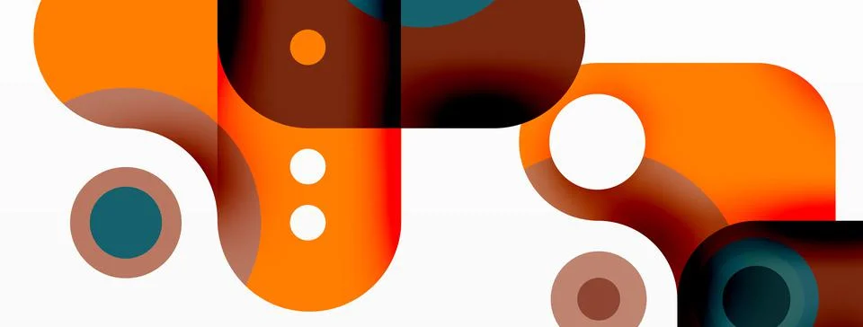 Creative geometric wallpaper. Minimal bubble arrow and circle abstract Illustrazione stock